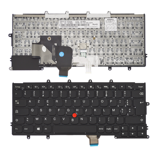 Clavier Azerty Français Compatible avec Lenovo X250 Sans Rétroéclairage