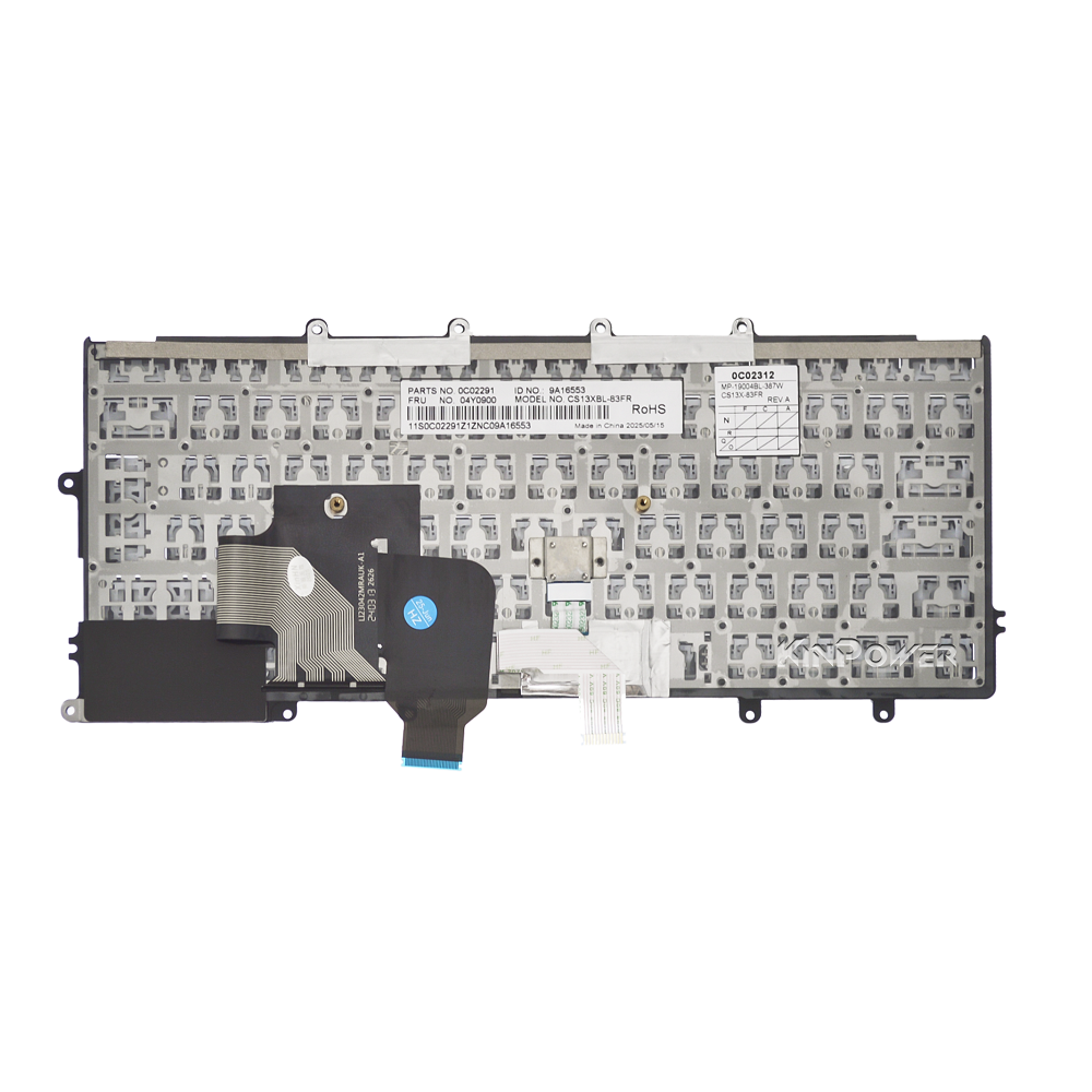 Clavier Azerty Français Compatible avec Lenovo X250 Sans Rétroéclairage