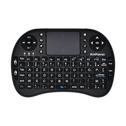 Clavier Azerty Kinpower Mini Sans Fil avec Touchpad Multi-fonctions en Batterie Rechargeable