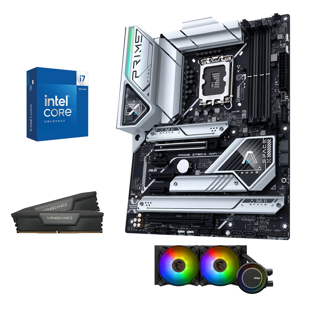 Kit d'évolution Intel-12 Core i7-14700K - ASUS Prime Z790-A Wifi - Wifi 6E - BT 5.3 - 32Go DDR5