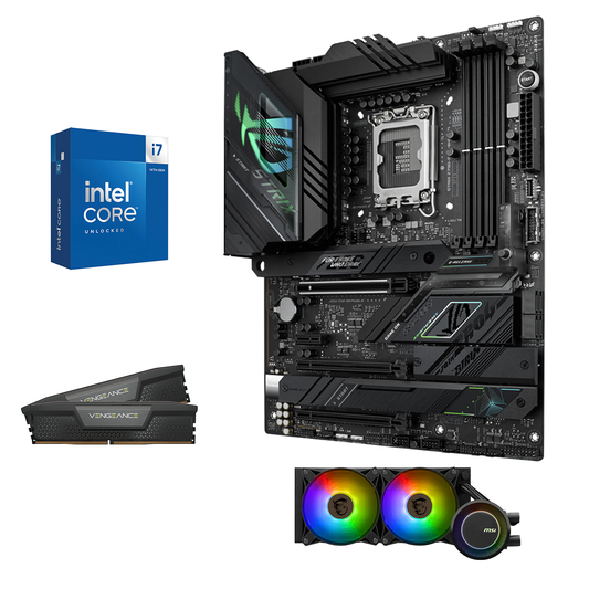 Kit d'évolution Intel-13 Core i7-14700KF - ASUS Rog Strix Z790-F Gaming Wifi DDR5 - Wifi 6E - BT 5.3 - 32Go DDR5