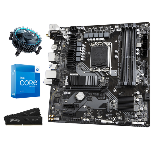 Kit d'évolution Intel-2 Core i5-13400F - Gigabyte B760M DS3H AX DDR4 - Wifi 6E - BT 5.2 - 16Go