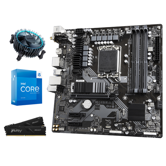 Kit d'évolution Intel-3 Core i5-13400 - Gigabyte B760M DS3H AX DDR4 - Wifi 6E - BT 5.2 - 16Go