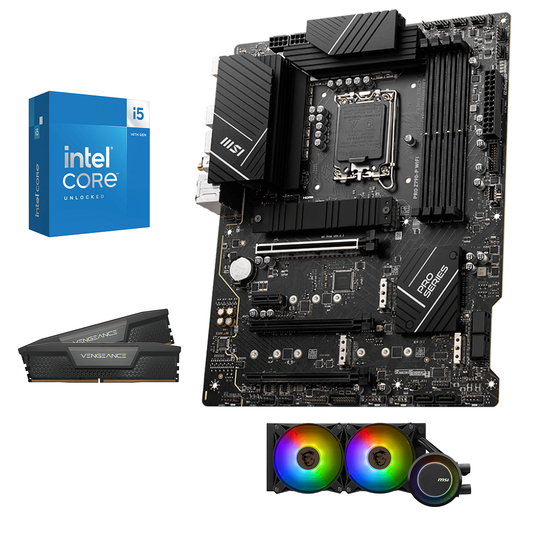 Kit d'évolution Intel-11 Core i5-14600K - MSI Pro Z790-P Wifi DDR5 - Wifi 6E - BT 5.3 - 32Go DDR5