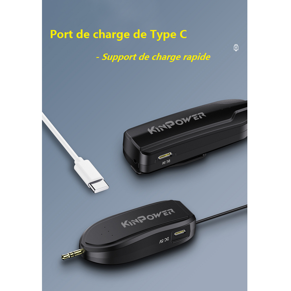 Micro Cravate d'enregistrement sans fil UHF pour Smartphone Tablette Caméra vidéo et Ordinateur