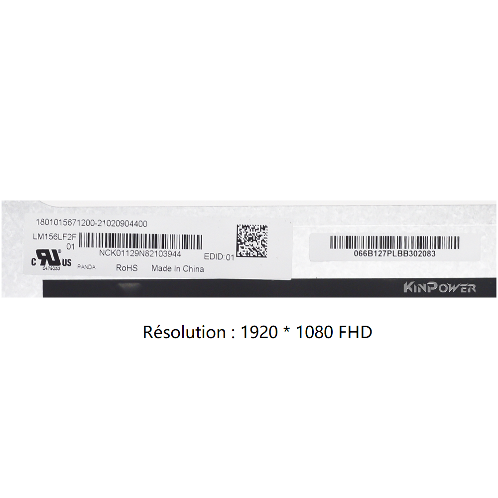LM156LF2F01 Dalle Ecran 15.6' LED Slim 40 Pin 144hz FHD Pour Ordinateur Portable
