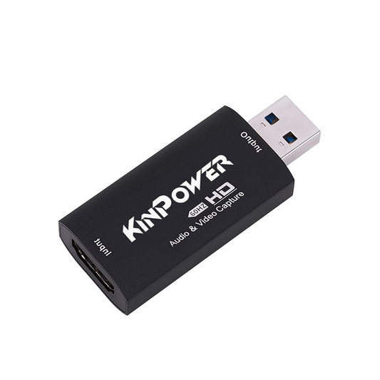 Kinpower Adaptateur Capture Vidéo 60FPS Full HD 1080p Enregistrement HDMI vers USB 2.0