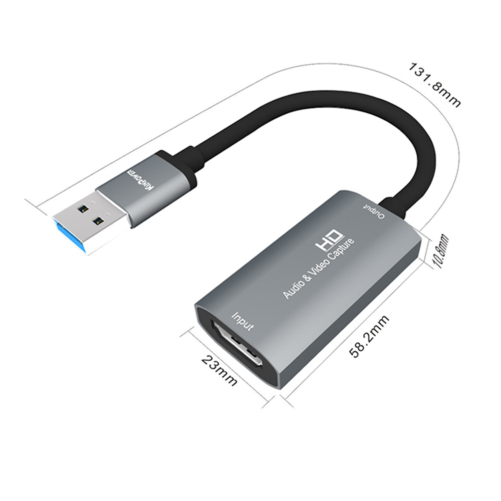 Kinpower Carte de Capture Vidéo 60FPS Full HD 1080p Enregistrement HDMI vers USB 2.0